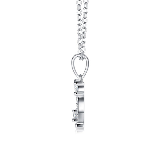 Archer Moissanite Archer Pendant Necklace in Sterling Silver