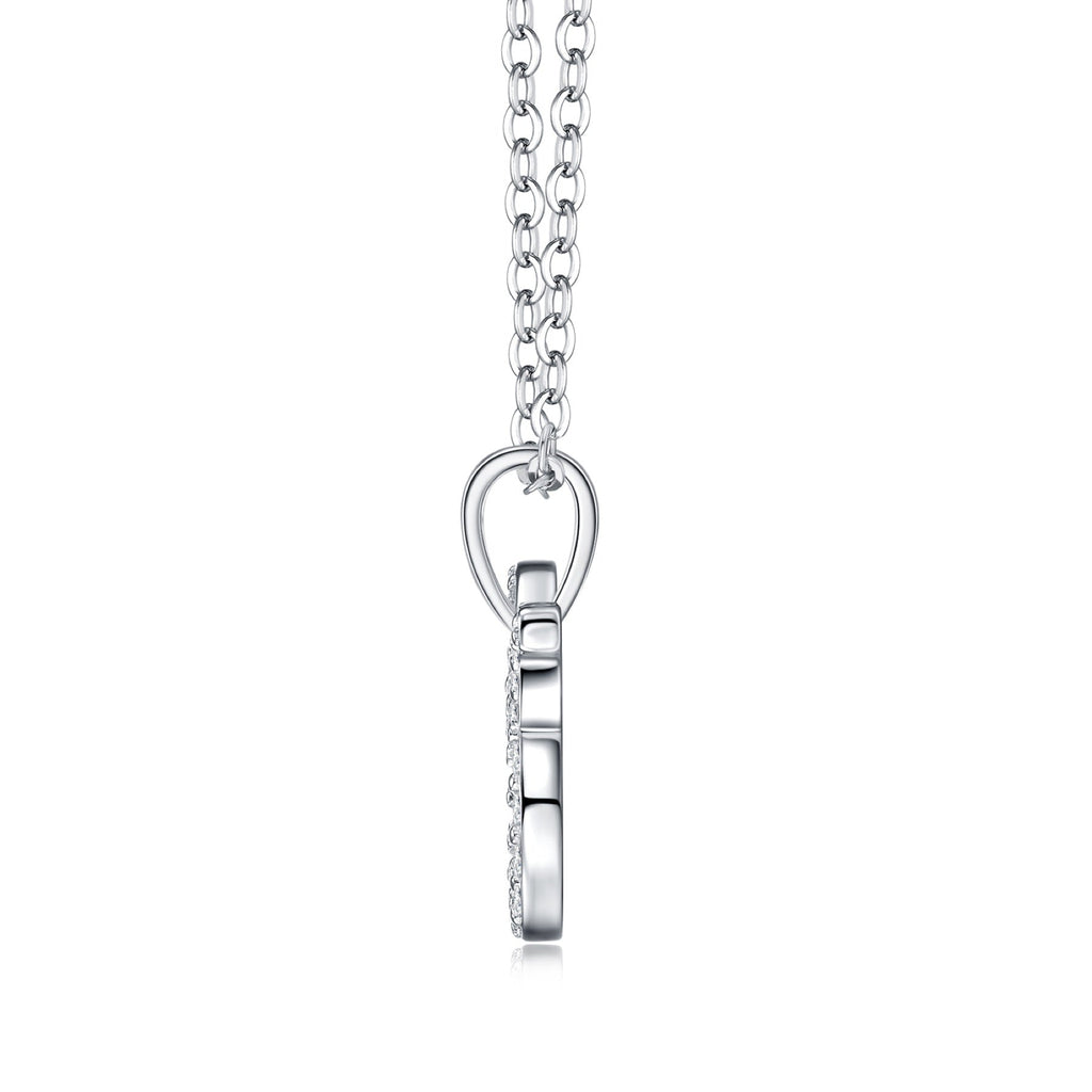Taurus Moissanite Zodiac Pendant Necklace in Sterling Silver
