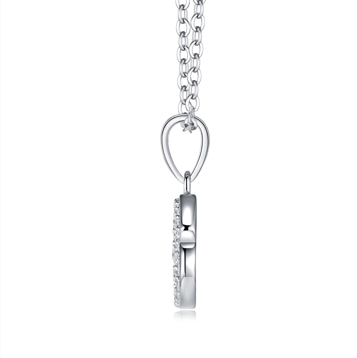Cancer Moissanite Zodiac Pendant Necklace in Sterling Silver