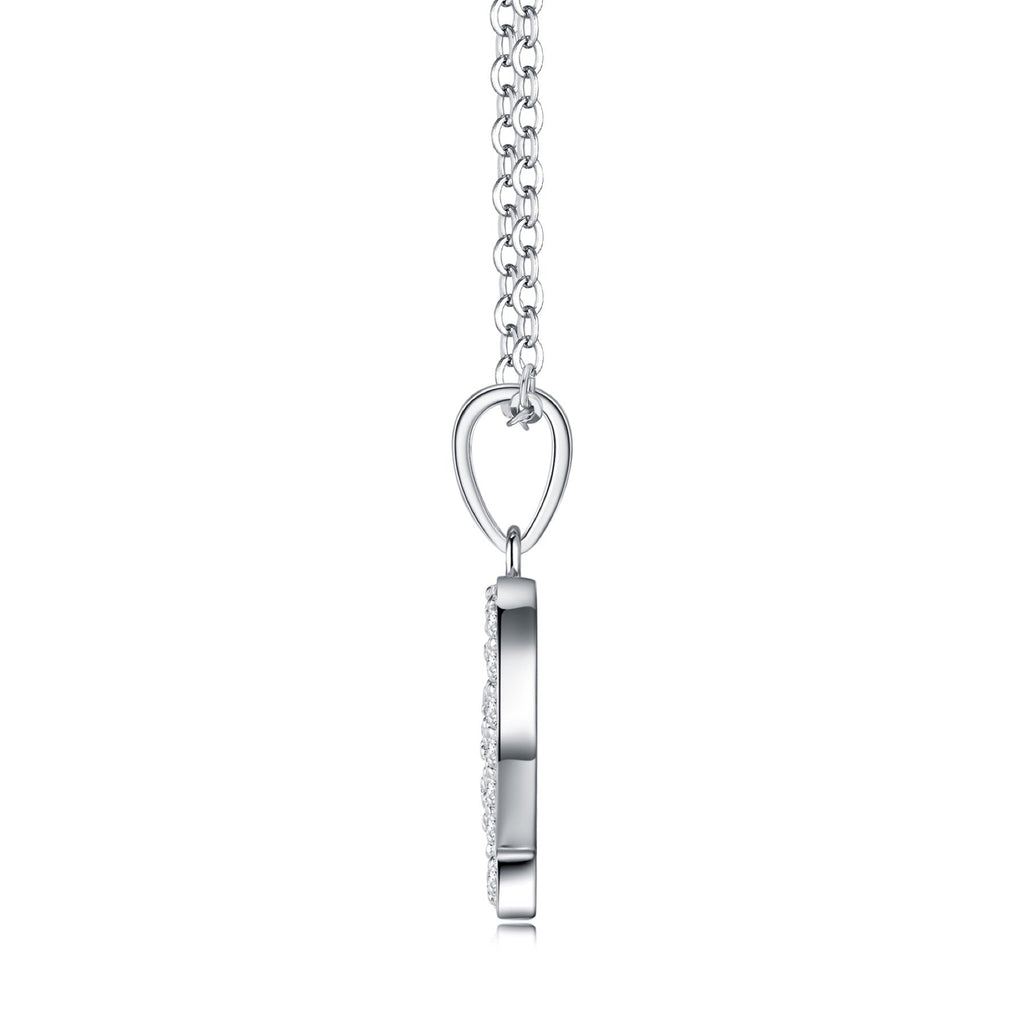 Leo Moissanite Zodiac Pendant Necklace in Sterling Silver