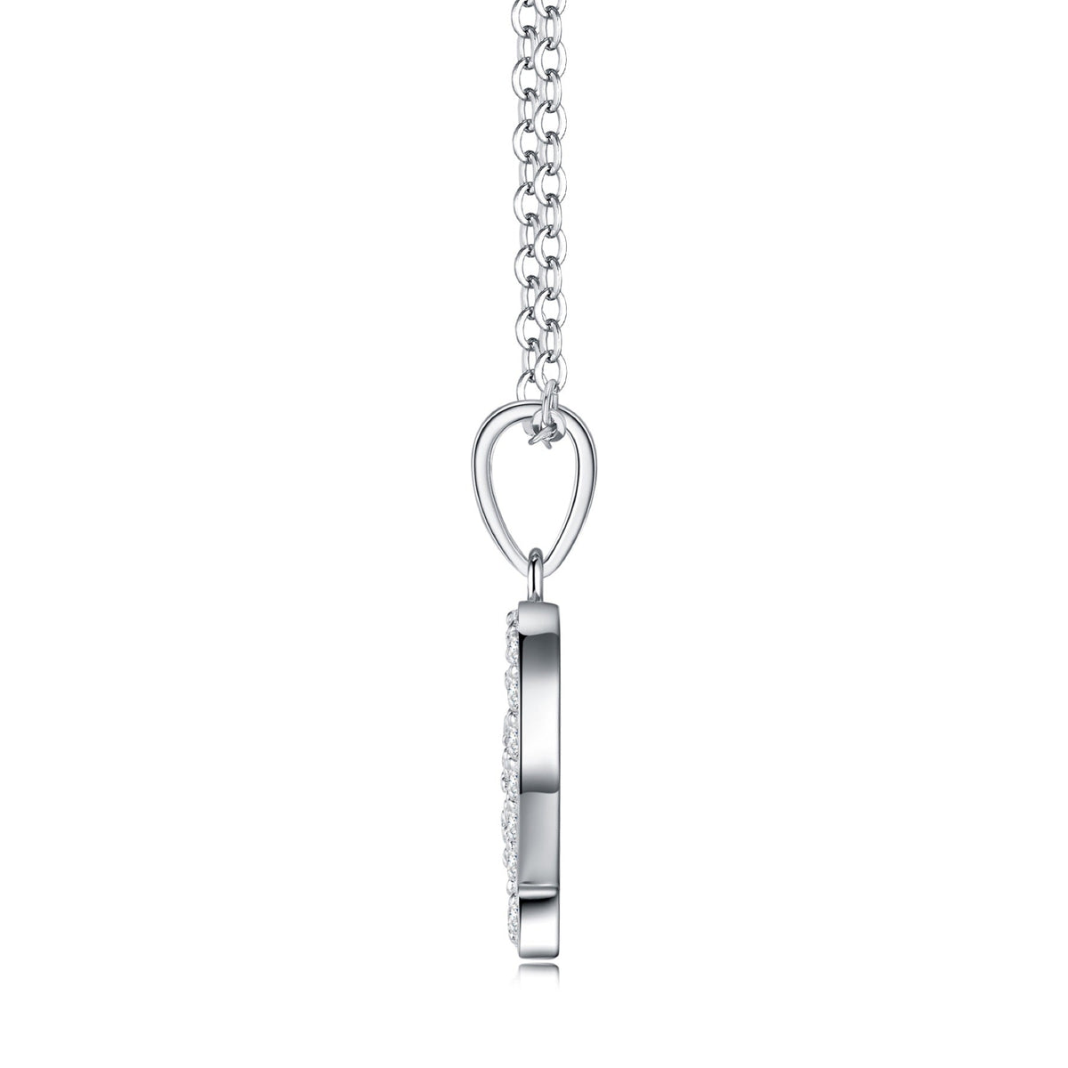 Leo Moissanite Zodiac Pendant Necklace in Sterling Silver