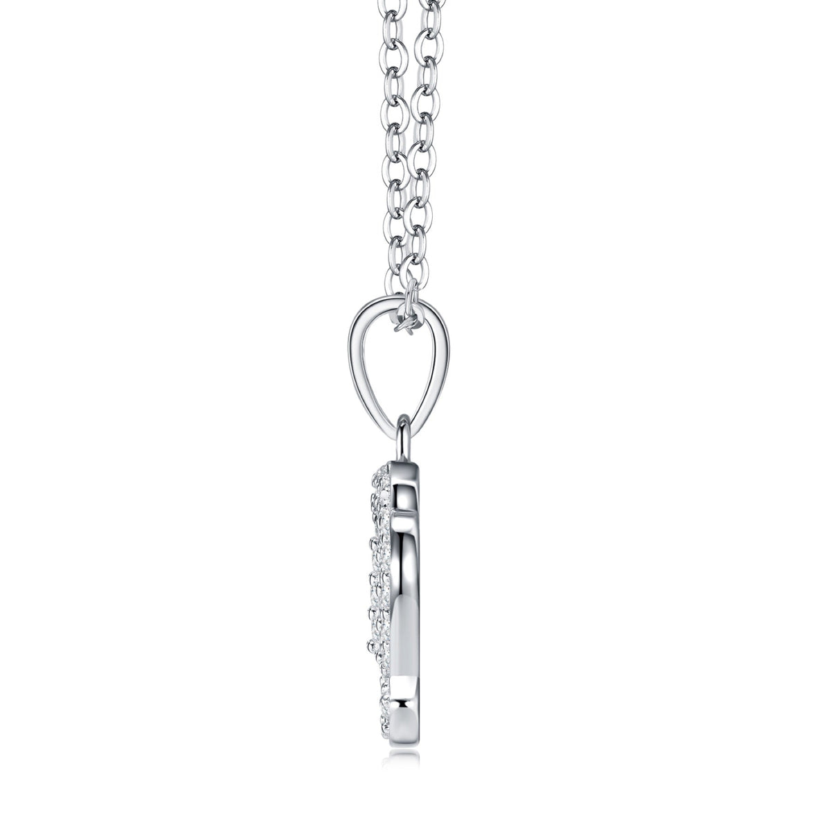 Virgo Moissanite Zodiac Pendant Necklace in Sterling Silver