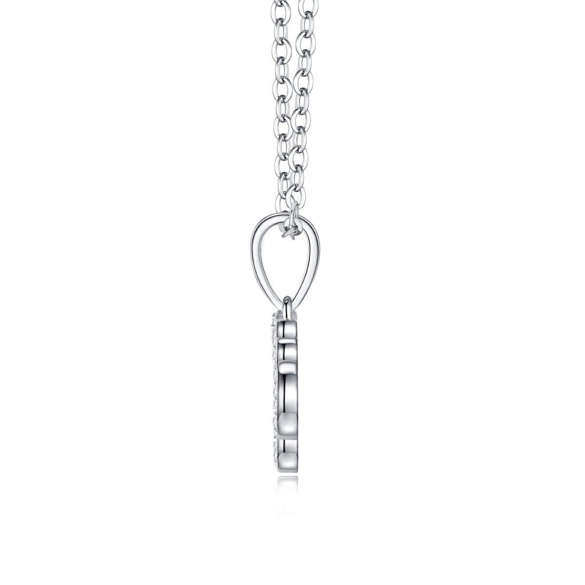 Libra Moissanite Zodiac Pendant Necklace in Sterling Silver