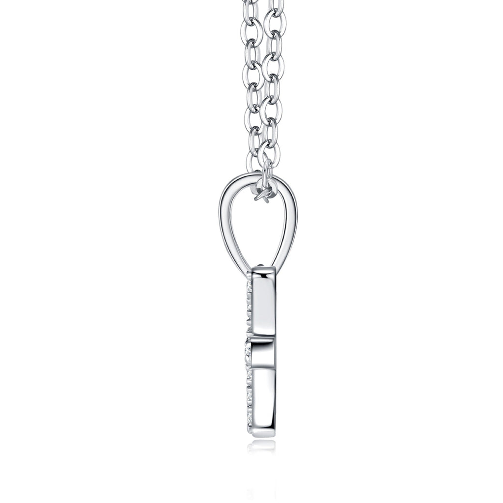 Pisces Moissanite Zodiac Pendant Necklace in Sterling Silver