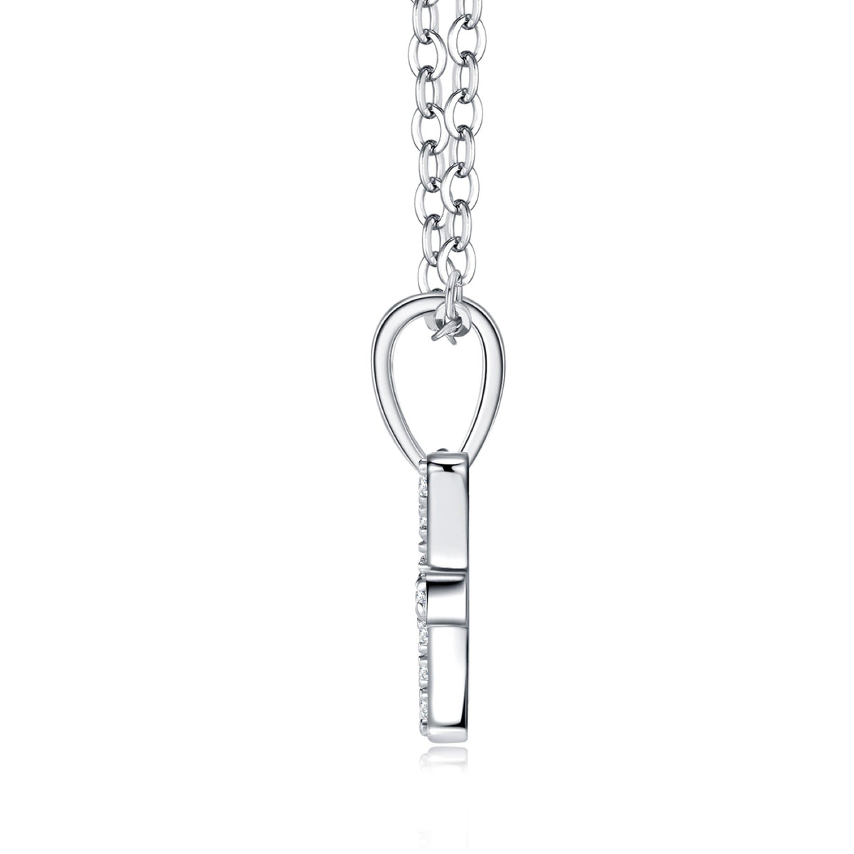 Pisces Moissanite Zodiac Pendant Necklace in Sterling Silver
