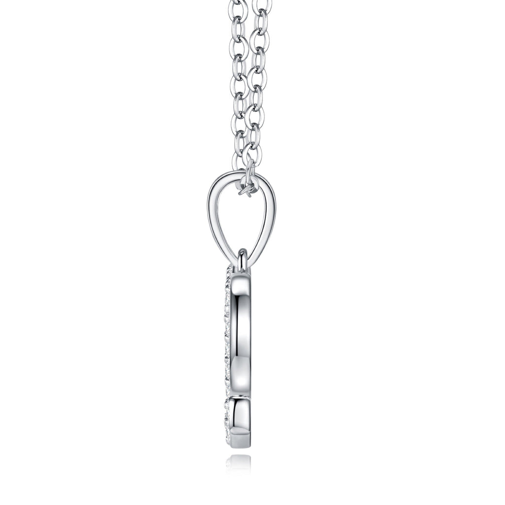 Scorpio Moissanite Zodiac Pendant Necklace in Sterling Silver