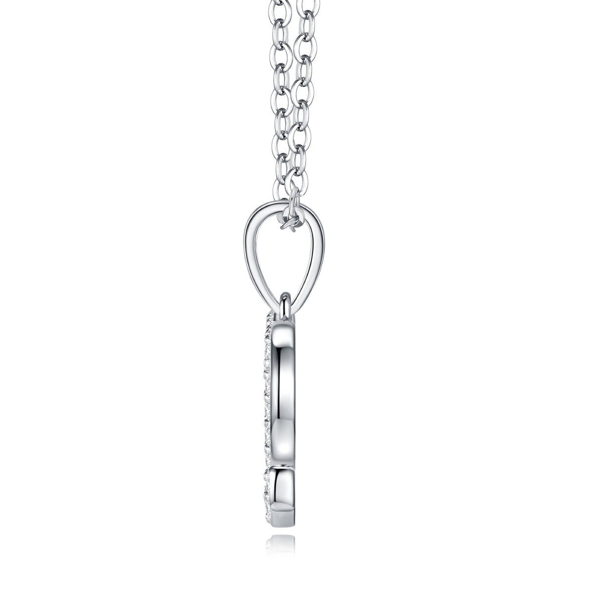 Scorpio Moissanite Zodiac Pendant Necklace in Sterling Silver