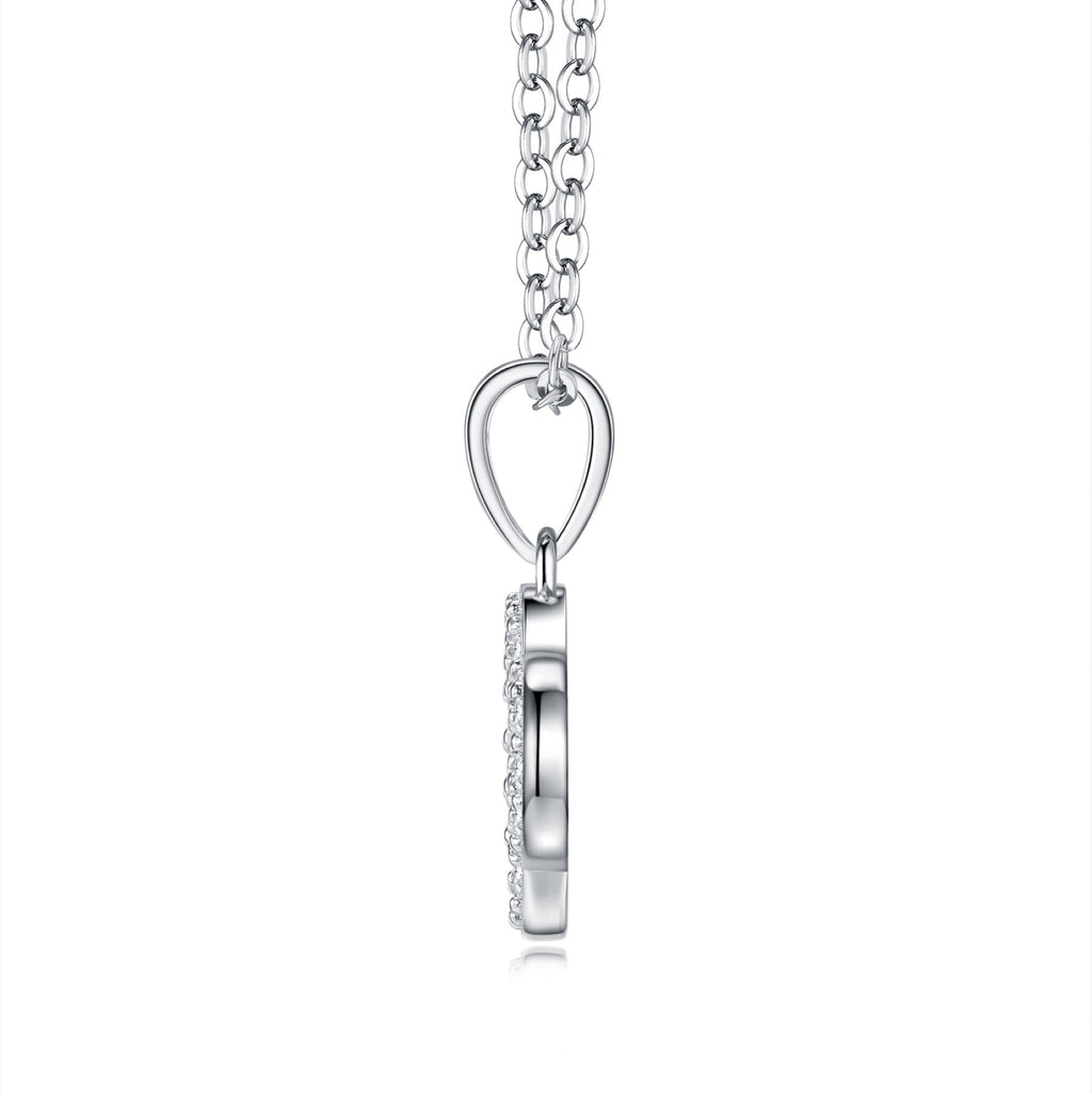 Capricorn Moissanite Zodiac Pendant Necklace in Sterling Silver