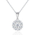 Fleur 1 Carat Moissanite Flower Pendant Necklace in Sterling Silver