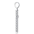 Testament Moissanite Cross Necklace in Sterling Silver