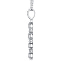 Dominion Moissanite Cross Necklace in Sterling Silver