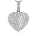 Adored Moissanite Heart Pendant Necklace in Sterling Silver