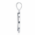 Emmanuel Moissanite Cross Necklace in Sterling Silver