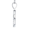Providence Moissanite Cross Necklace in Sterling Silver