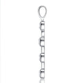 Pillar Moissanite Cross Necklace in Sterling Silver