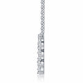 Wreath Moissanite Circle Wreath Necklace in Sterling Silver