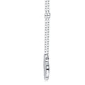 Coeur Moissanite Baguette Heart Necklace in Sterling Silver