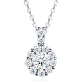 Marguerite 1 Carat Moissanite Flower Pendant Necklace in Sterling Silver