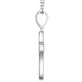 Reliquary Moissanite Cross Necklace in Sterling Silver