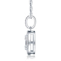 Ingot Moissanite Baguette Cluster Pendant Necklace in Sterling Silver