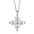 Trefle Moissanite Clover Pendant Necklace in Sterling Silver