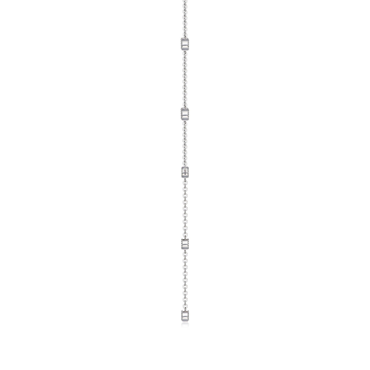 Wisp Moissanite Lariat Necklace in Sterling Silver