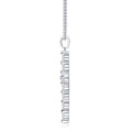 Disciple Moissanite Cross Necklace in Sterling Silver