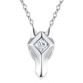 Equus Moissanite Horse Pendant Necklace in Sterling Silver