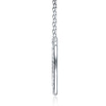 Ovate Moissanite Oval Pendant Necklace in Sterling Silver