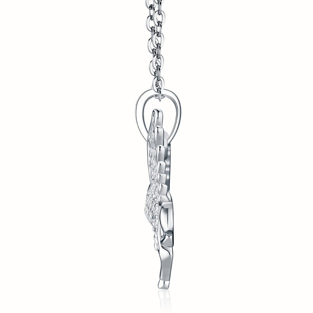 Pegasus Moissanite Pegasus Pendant Necklace in Sterling Silver