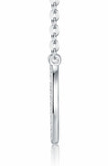 Frame Moissanite Square Pendant Necklace in Sterling Silver