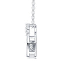 Vela 1 Carat Moissanite Halo Pendant Necklace in Sterling Silver