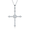 Litany Moissanite Cross Necklace in Sterling Silver