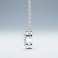 Fleurette Moissanite Clover Pendant Necklace in Sterling Silver