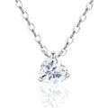 Cerise Heart-Cut Moissanite Heart Pendant Necklace in Sterling Silver
