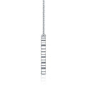 Beacon Moissanite Cross Necklace in Sterling Silver