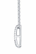 Initial K Moissanite Pavé Initial Pendant Necklace in Sterling Silver