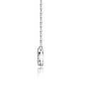 Sucre Moissanite Halo Pendant Necklace in Sterling Silver