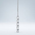 Descent Moissanite Three-Stone Drop Necklace in Sterling Silver