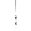 Endear Moissanite Open Heart Pendant Necklace in Sterling Silver