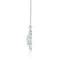 Lullaby Moissanite Moon Heart Necklace in Sterling Silver