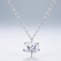 Truelove Heart-Cut Moissanite Heart Pendant Necklace in Sterling Silver