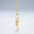 Cuore Moissanite Heart Pendant Necklace in Gold-Tone Sterling Silver