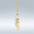 Tesoro Moissanite Heart Pendant Necklace in Gold-Tone Sterling Silver