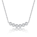 Lull Moissanite Curved Bar Necklace in Sterling Silver
