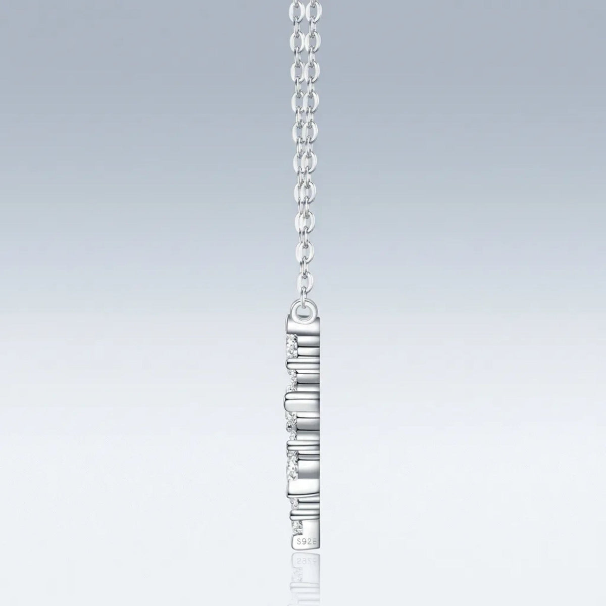 Solaris Moissanite Sunburst Wreath Necklace in Sterling Silver