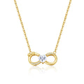Forever Moissanite Infinity Necklace in Gold-Tone Sterling Silver