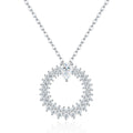 Corolla Moissanite Sunburst Wreath Necklace in Sterling Silver