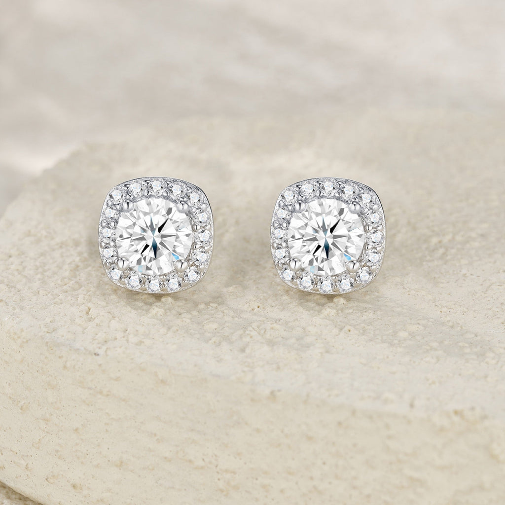 Confetti 0.5 Carat Moissanite Stud Earrings in Sterling Silver