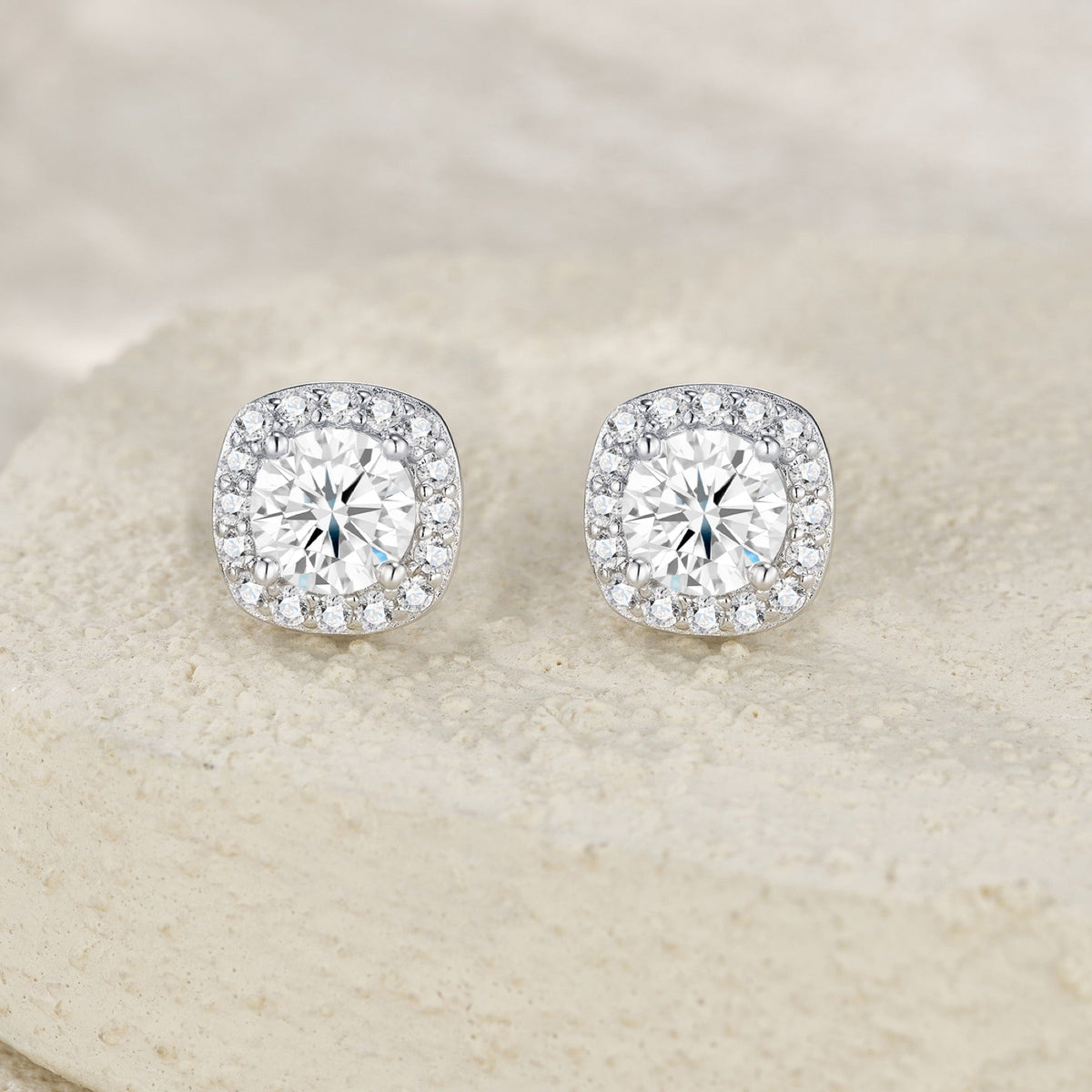 Confetti 0.5 Carat Moissanite Stud Earrings in Sterling Silver